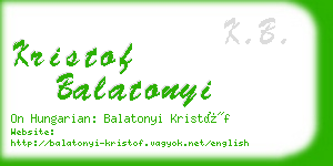 kristof balatonyi business card